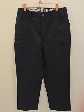 Classic Black Straight-Leg Pants